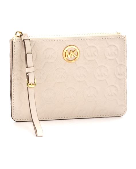 michael kors iphone wristlet vanilla|michael kors clutch.